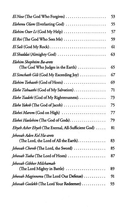 Praying Through the Names of God