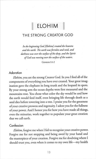 Praying Through the Names of God
