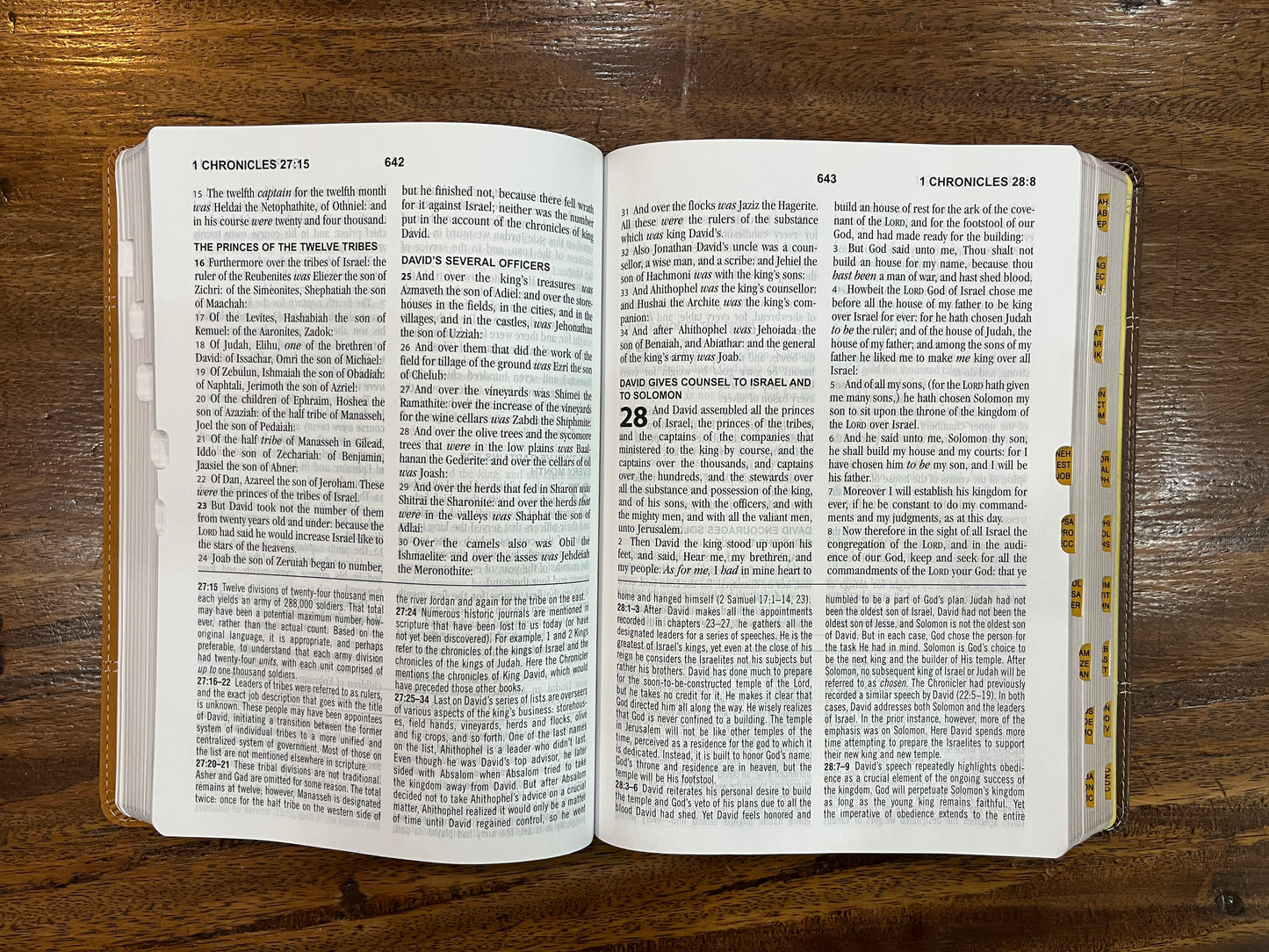 KJV Large-Print Study Bible--imitaion leather, copper (indexed)