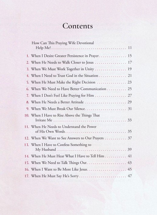 The Power of Praying Wife Devotional
