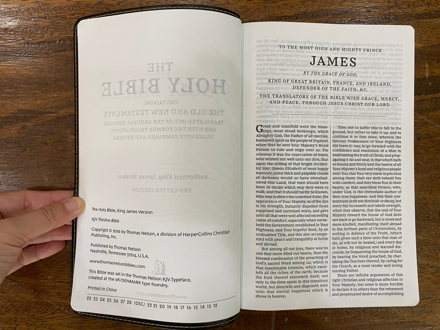 KJV Thinline Bible Standard Print Leathersoft Black Red Letter Edition Comfort Print
