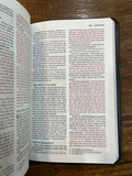 NIV, Thinline Bible, Compact, Leathersoft, Black/Gray, Red Letter, Comfort Print