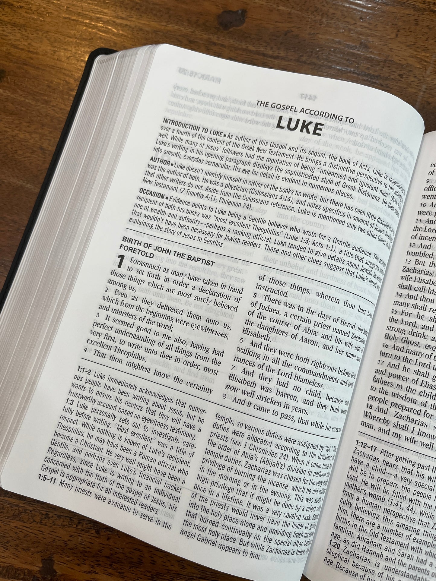 KJV Large-Print Study Bible--genuine leather, black