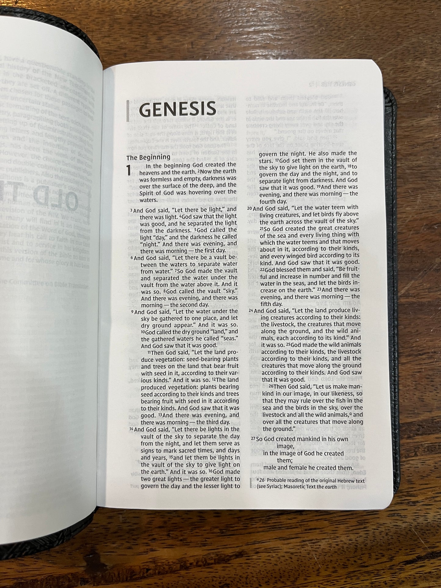 NIV, Thinline Bible, Compact, Leathersoft, Black/Gray, Red Letter, Comfort Print