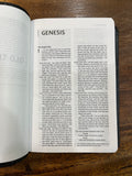 NIV, Thinline Bible, Compact, Leathersoft, Black/Gray, Red Letter, Comfort Print
