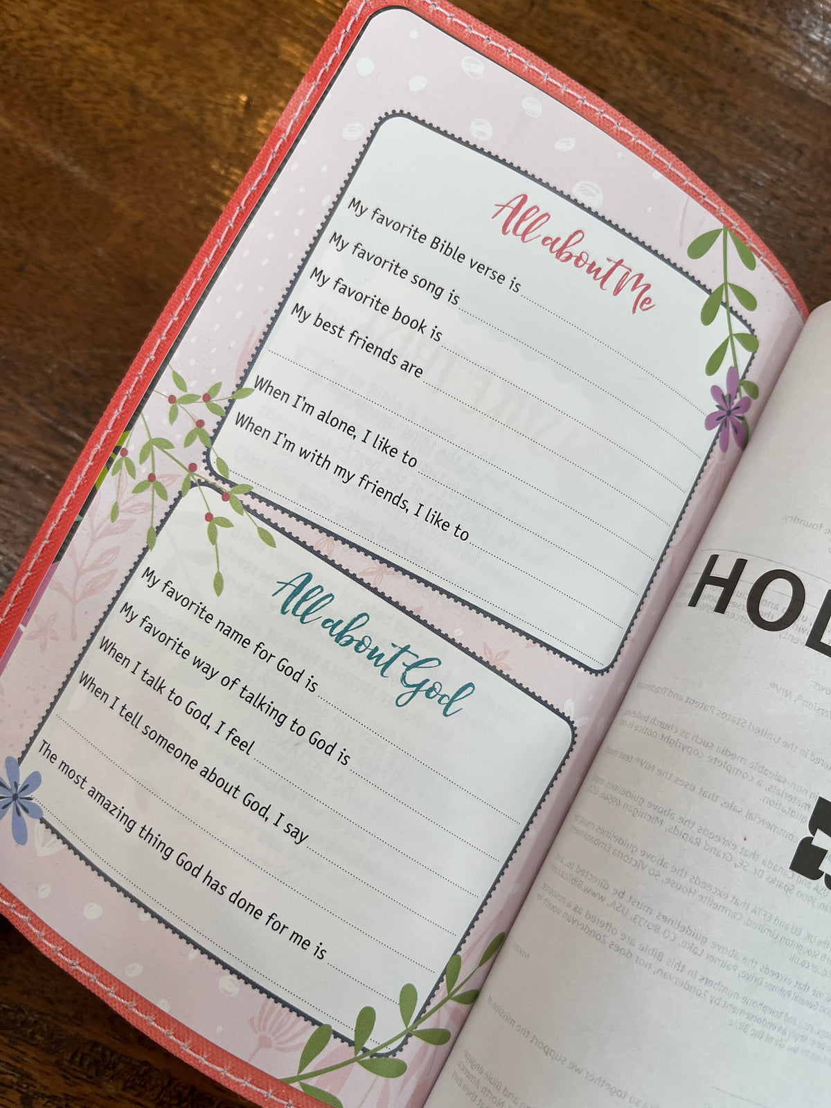 NIV Compact Girls' Ultimate Backpack Bible, Faithgirlz Edition--flexible cover, coral