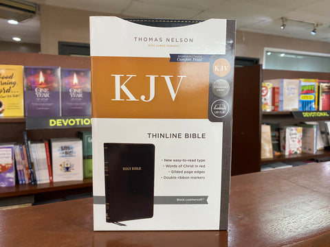 KJV Thinline Bible Standard Print Leathersoft Black Red Letter Edition Comfort Print