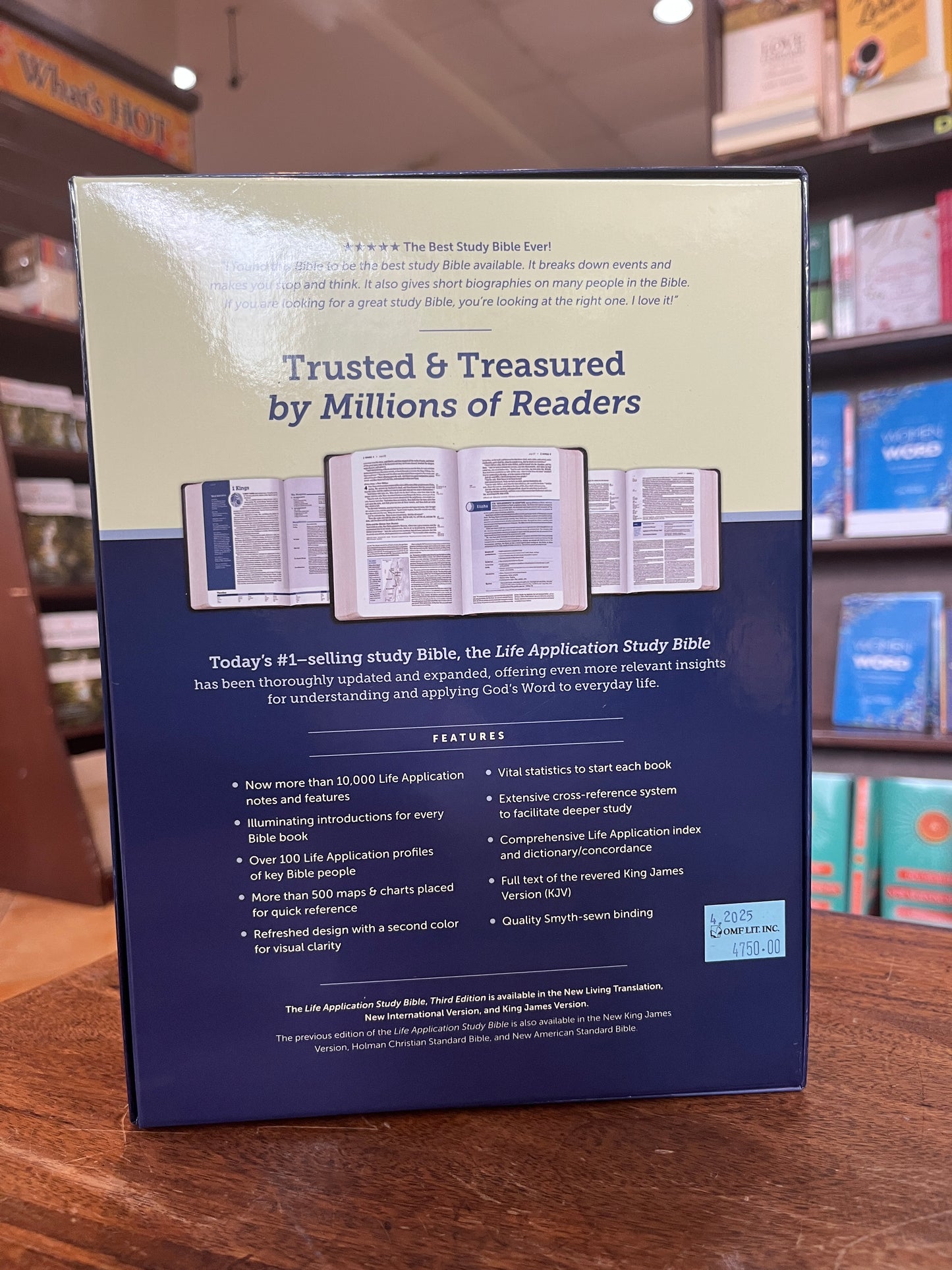 KJV Life Application Study Bible, Third Edition (Red Letter, LeatherLike, Floral Frame Teal)