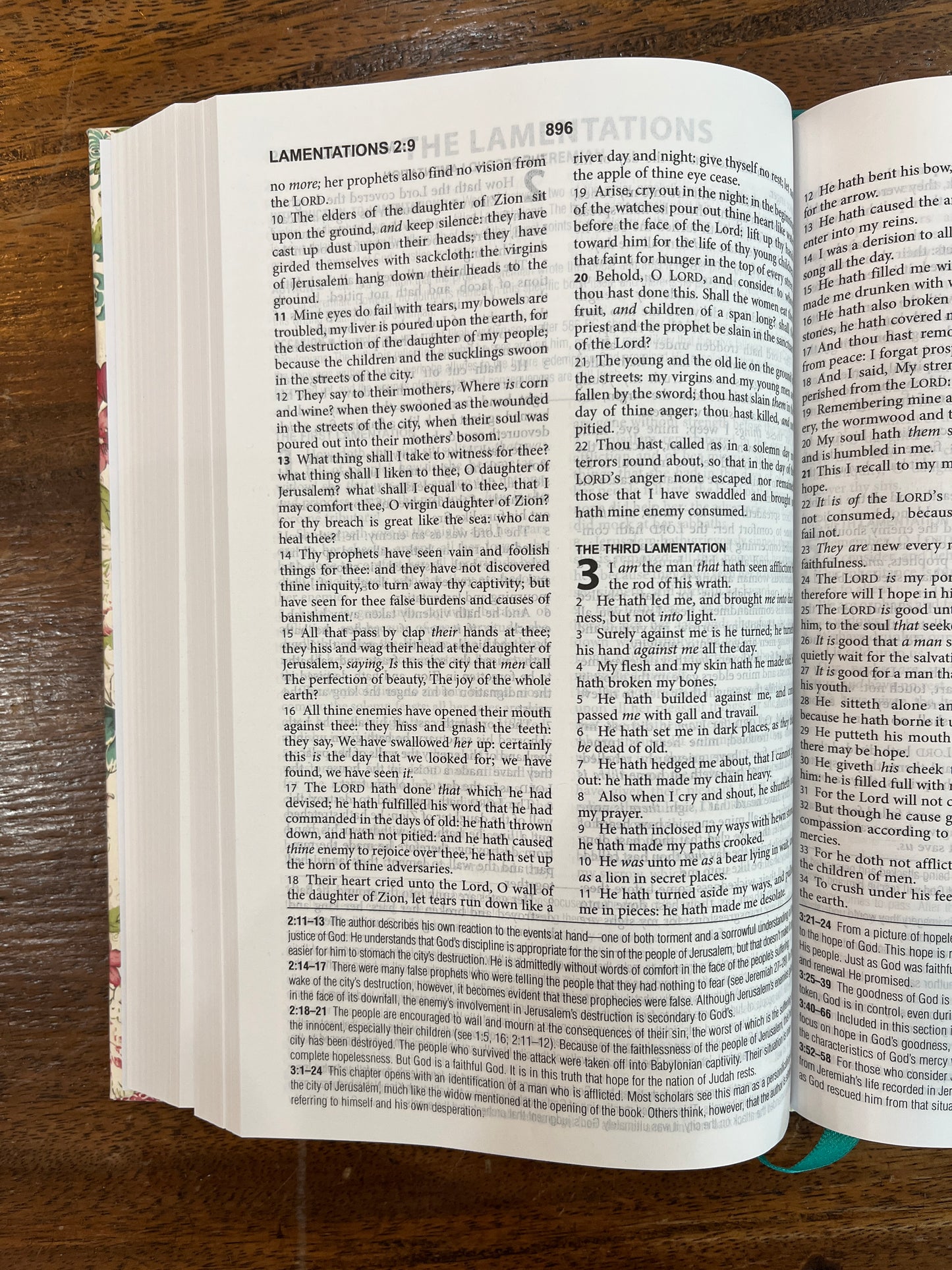 KJV Study Bible--hardcover with floral design