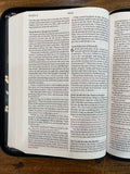 NLT Large Print Thinline Reference Zipper Bible, Filament Enabled Edition (LeatherLike, Meadow Navy & Pink)