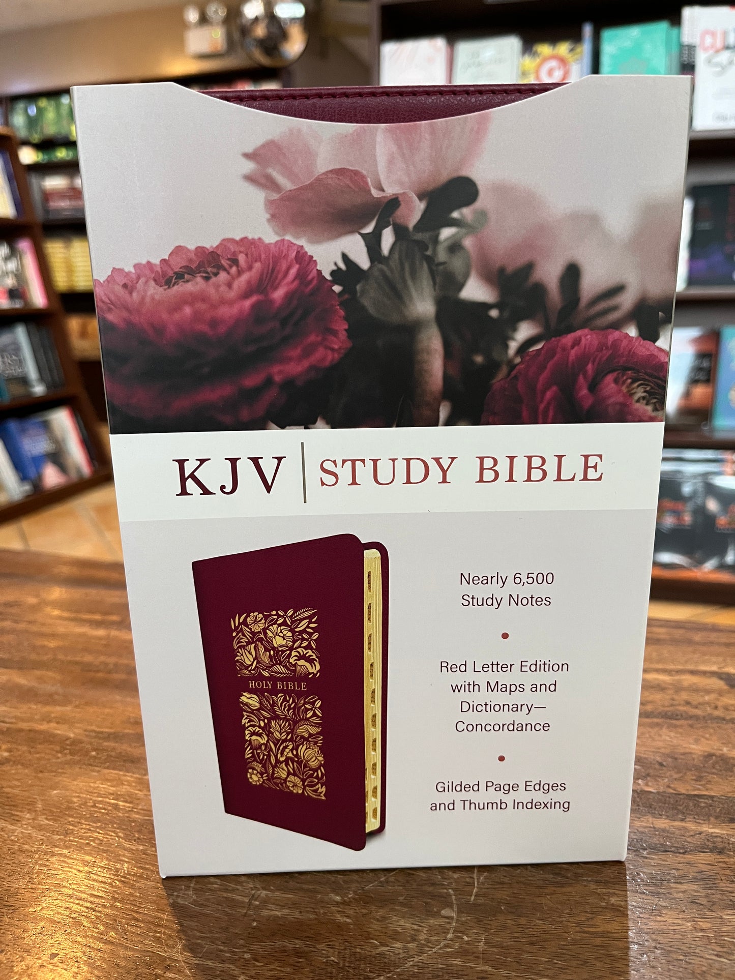 The KJV Study Bible, Indexed [Crimson Bouquet]
