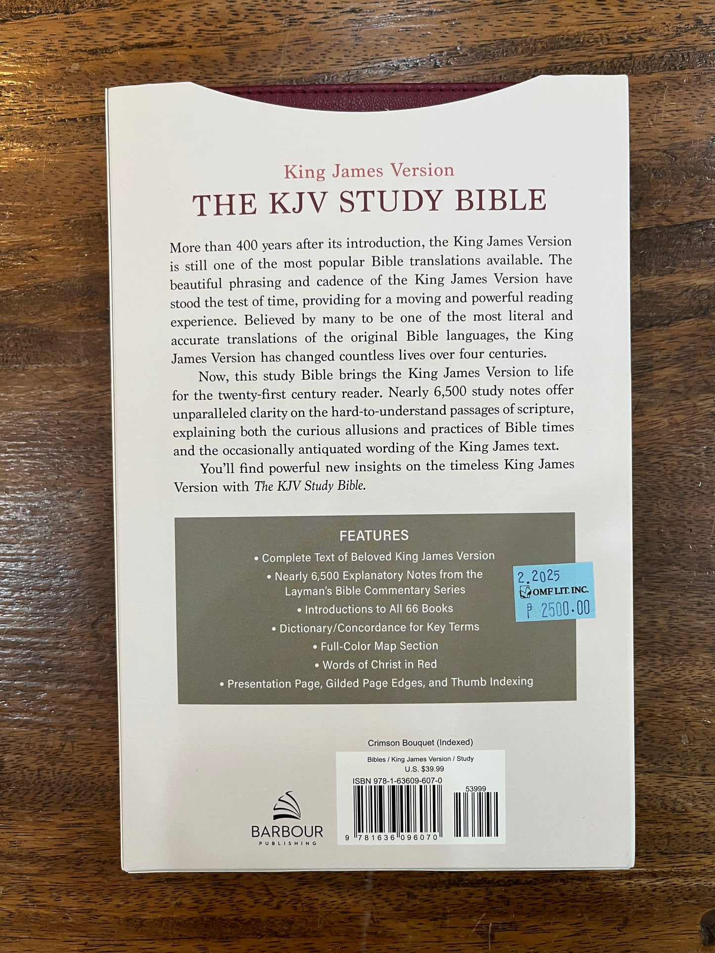 The KJV Study Bible, Indexed [Crimson Bouquet]