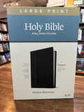 KJV Large-Print Thinline Reference Bible, Filament Enabled Edition--soft leather-look, black/onyx