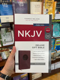 NKJV Deluxe Gift Bible (Burgundy, Leathersoft)