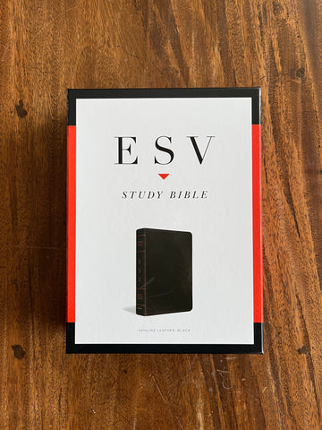 ESV Study Bible--Genuine leather, black