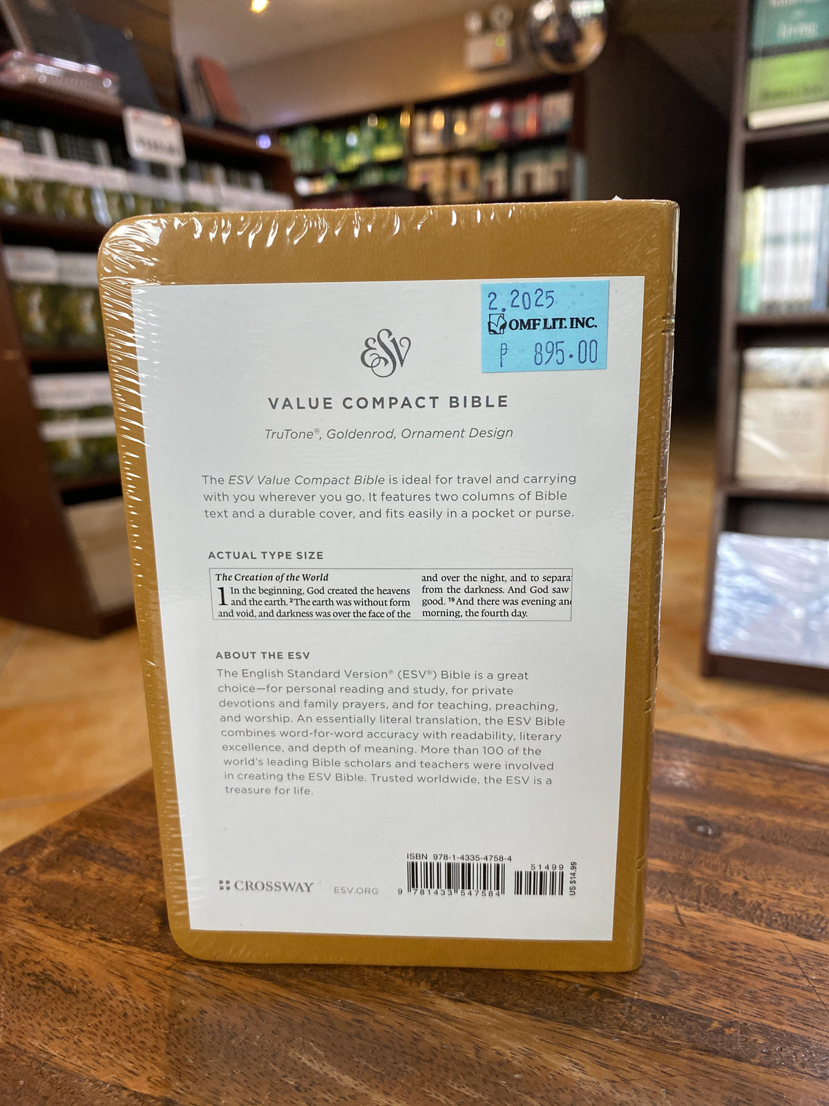 ESV Value Compact Bible (TruTone, Goldenrod, Ornament Design)