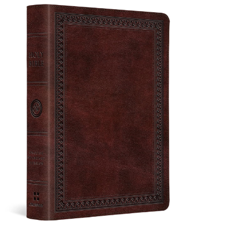 ESV Large Print Compact Bible, Red Letter (TruTone, Mahogany, Border Design): Holy Bible, English Standard Version