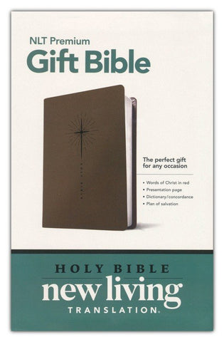 NLT Premium Gift Bible (Red Letter, LeatherLike, Star Cross Taupe)