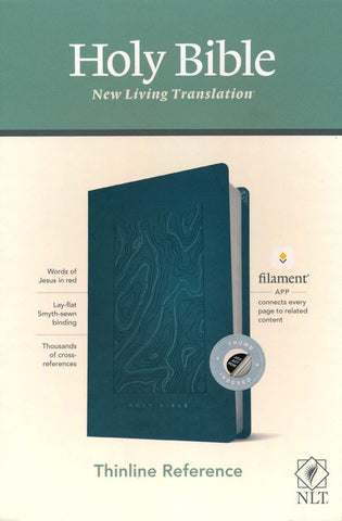 NLT Thinline Reference Bible, Filament Enabled Edition--soft leather-look, teal (indexed)