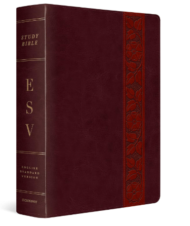 ESV Study Bible, Large Print (TruTone, Mahogany, Trellis Design)
