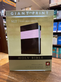 NLT Holy Bible, Giant Print TuTone Imitation Leather, pink/brown