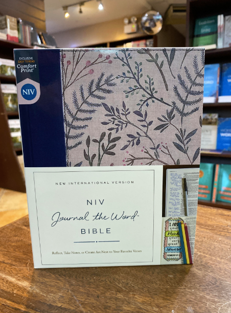 NIV Journal the Word Bible Comfort Print (Hardcover, Cloth-over-Board, Pink Floral)