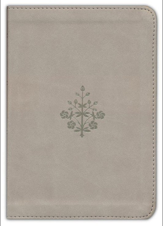 ESV Large Print Compact Bible, Red Letter--soft leather-look, stone, branch