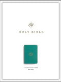 ESV Large Print Compact Bible, Red Letter (TruTone, Teal, Bouquet Design)