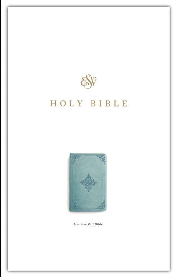 ESV Premium Gift Bible--soft leather-look, paris sky, fleur-de-lis