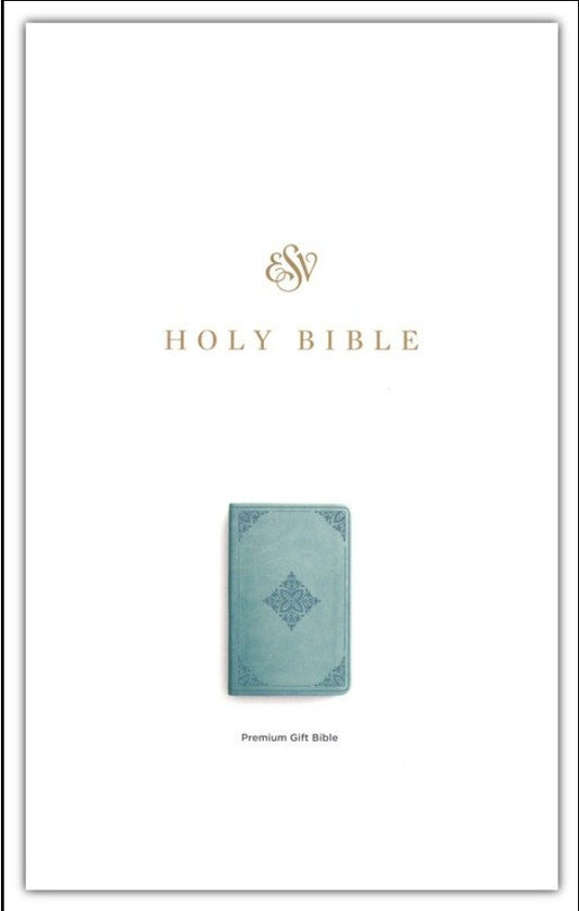 ESV Premium Gift Bible--soft leather-look, paris sky, fleur-de-lis