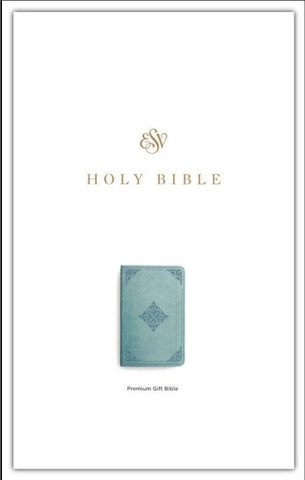 ESV Premium Gift Bible--soft leather-look, paris sky, fleur-de-lis