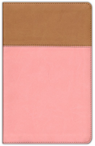 ESV Teen Study Bible--soft leather-look, blush & caramel