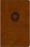NKJV Thinline Comfort Print Youth Bible--soft leather-look, brown