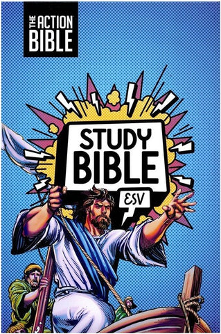 ESV Action Study Bible--soft leather-look, blue