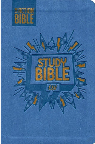 ESV Action Study Bible--soft leather-look, blue