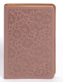 NASB Personal Size Bible, Rose Gold LeatherTouch, Red Letter