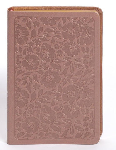 NASB Personal Size Bible, Rose Gold LeatherTouch, Red Letter