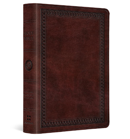 ESV Value Large Print Compact Bible (TruTone, Mahogany, Border Design)