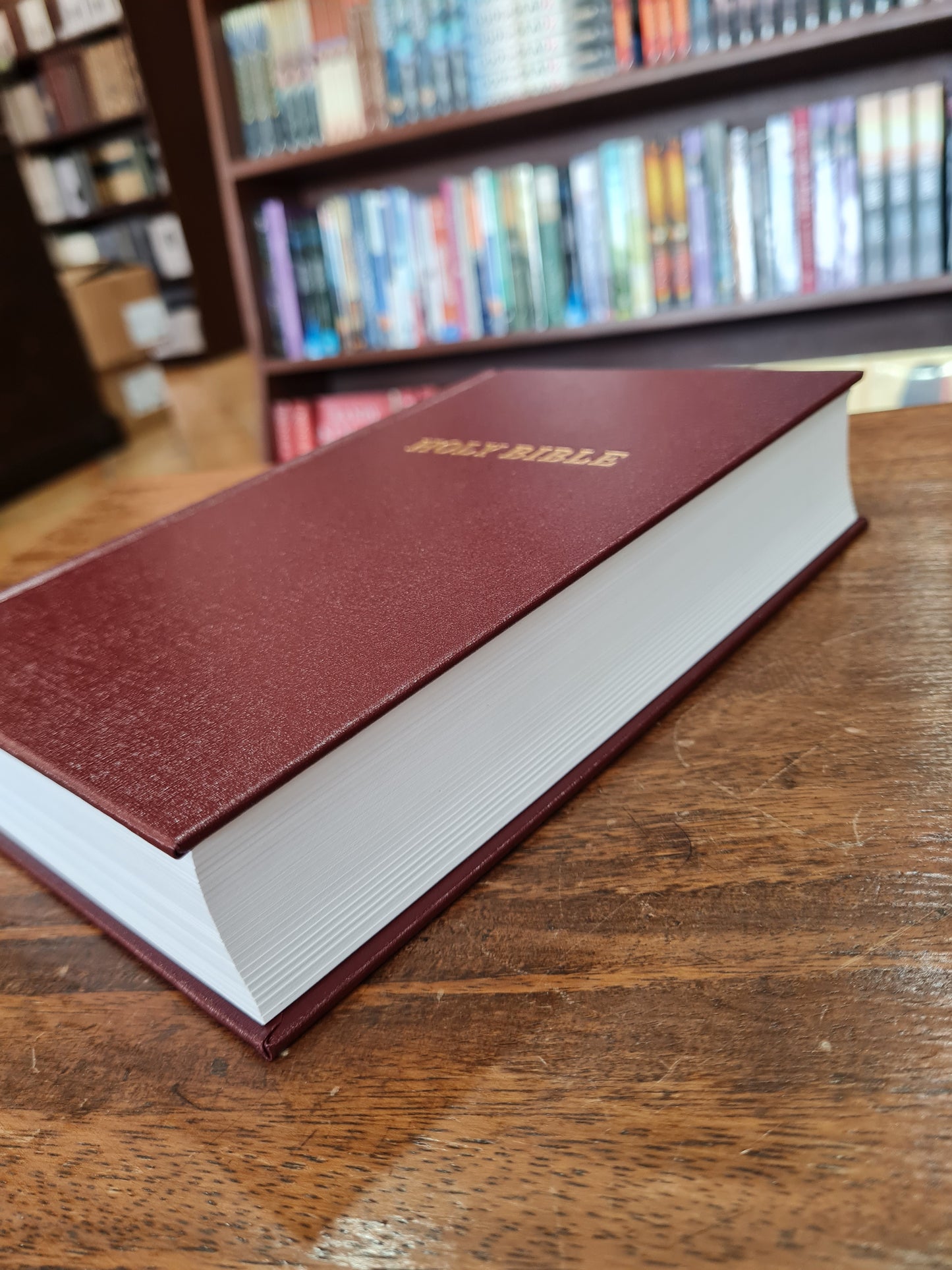 KJV, Pew Bible, Large Print, Hardcover, Burgundy