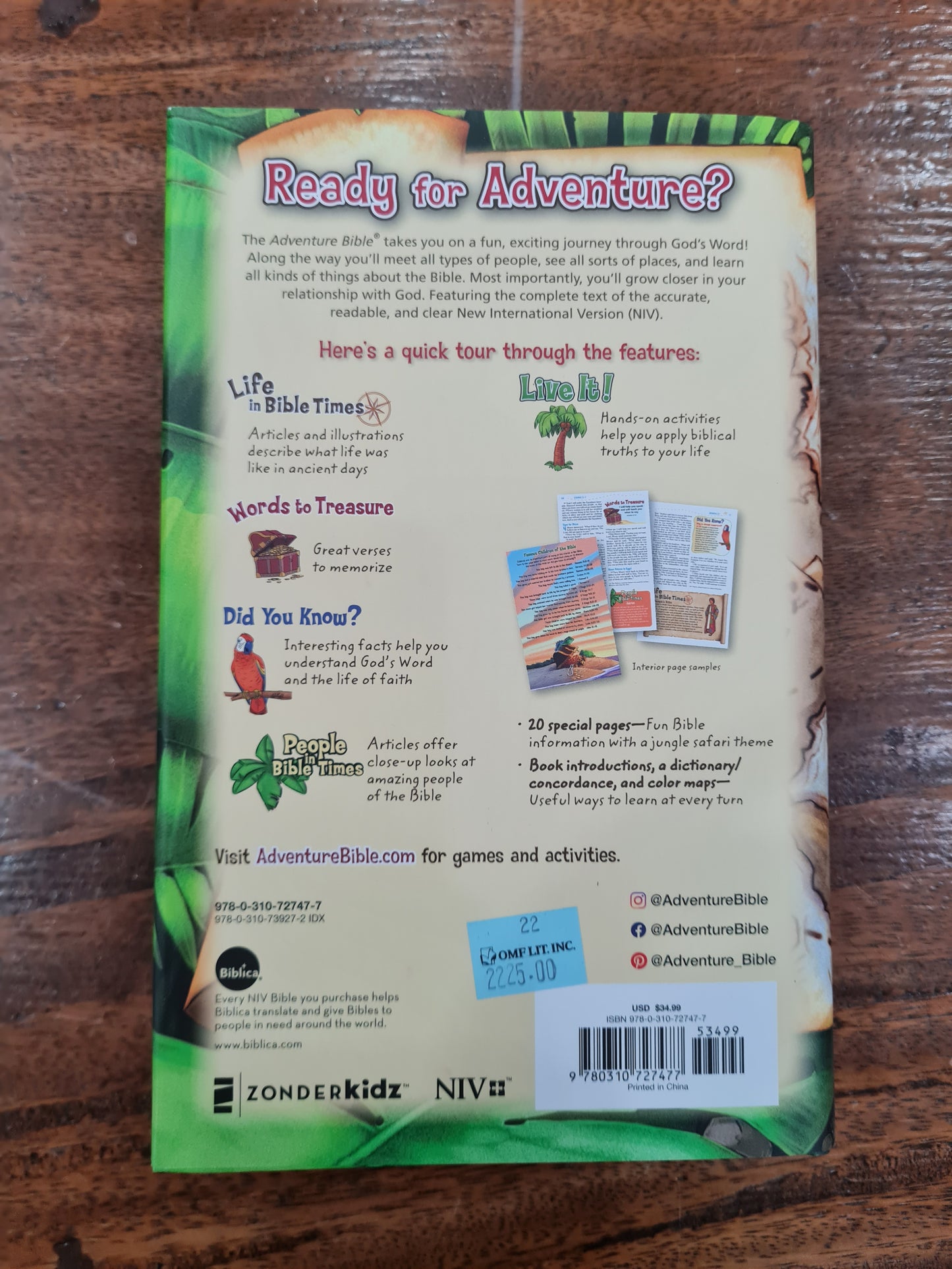 NIV Adventure Bible (Hardcover)