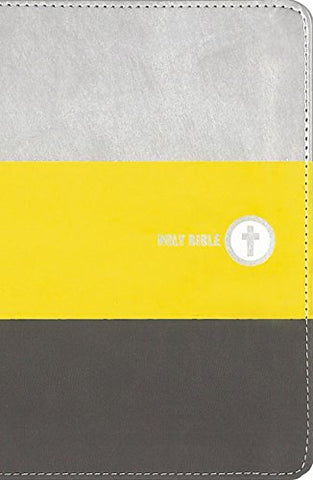 NIV Boys Backpack Bible (Compact, Leathersoft, Yellow/Charcoal) (SALE ITEM)