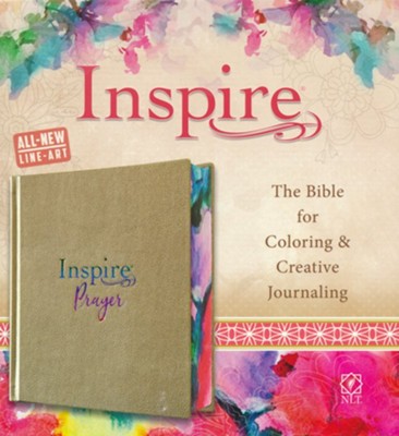 NLT Inspire Prayer Bible--soft leather-look, metallic gold over (Hardcover)