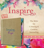 NLT Inspire Prayer Bible--soft leather-look, metallic gold over hardcover