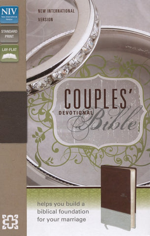 NIV Couples' Devotional Bible (Leathersoft, Italian Duo-Tone, Chocolate/Silver)