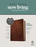 NLT Wide Margin Bible, Filament Enabled Edition--soft leather-look, dark brown