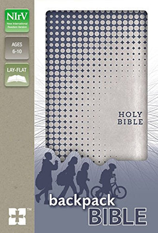 NlrV Backpack Bible (Leathersoft, Blue/Silver) (SALE ITEM)