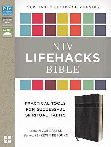 NIV Lifehacks Bible (Leathersoft, Gray)