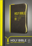 NLT Zips Bible (Paperback, Black/Yellow)