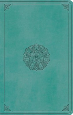 ESV Large Print Value Thinline Bible (TruTone, Turquoise, Emblem Design)