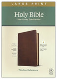 NLT Large-Print Thinline Reference Bible, Filament Enabled Edition--soft leather-look, rustic brown